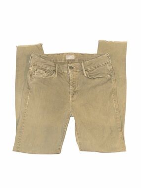 Women's MOTHER Light Green Ankle Crop Jeans Size 28